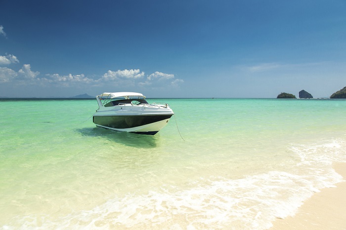 Boat on a Beach in the Tropics