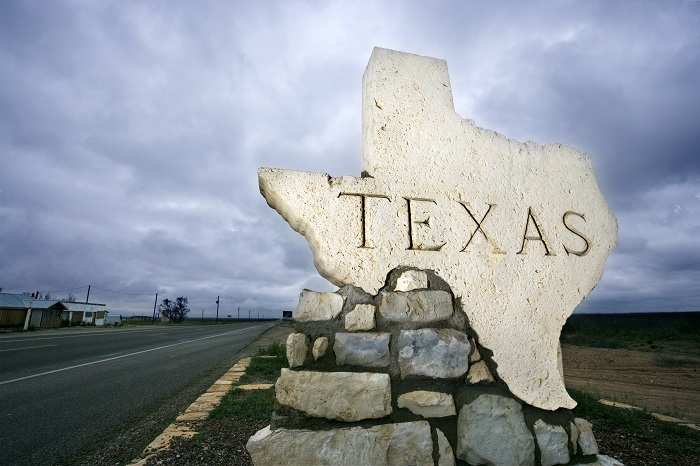 Stone Texas Welcome Sign