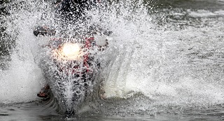 image of motorcycle in water