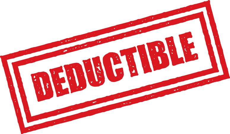 image of deductible sign